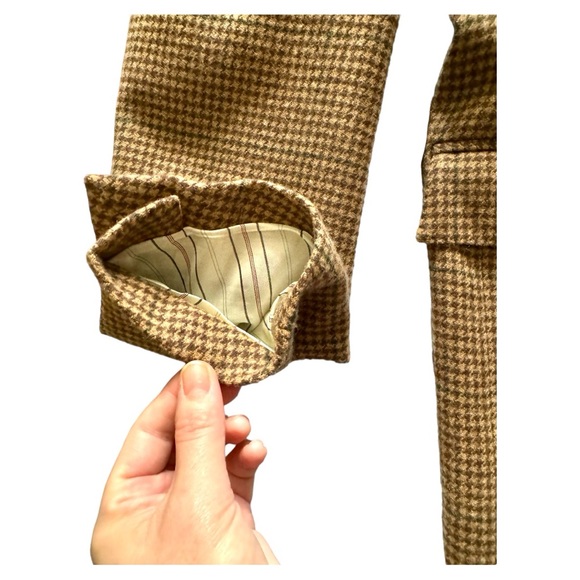 Polo Ralph Lauren Cashmere Wool Herringbone Windowpane Sport Coat Blazer 42L - Picture 7 of 16